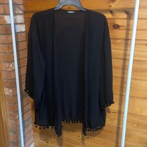 Shein Women’s Black Kimono/Cover-up, Sz L